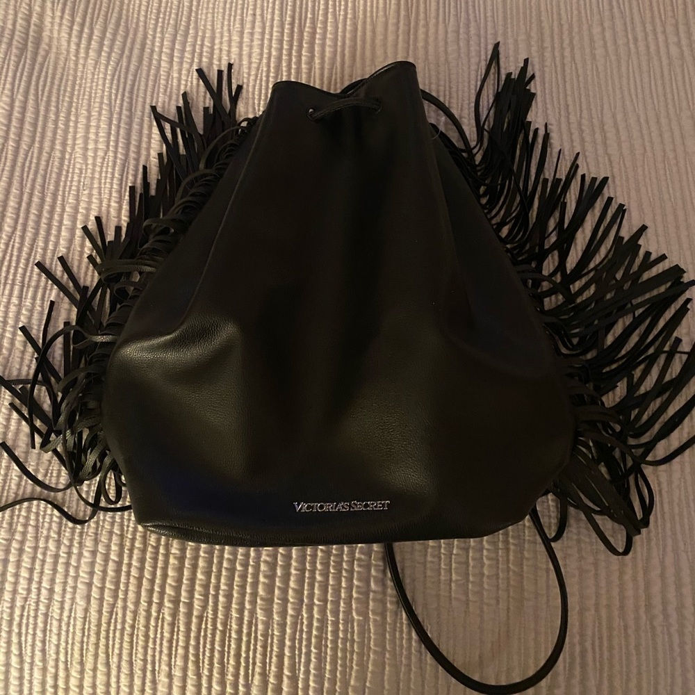 Victoria Secret Fringe Backpack Black